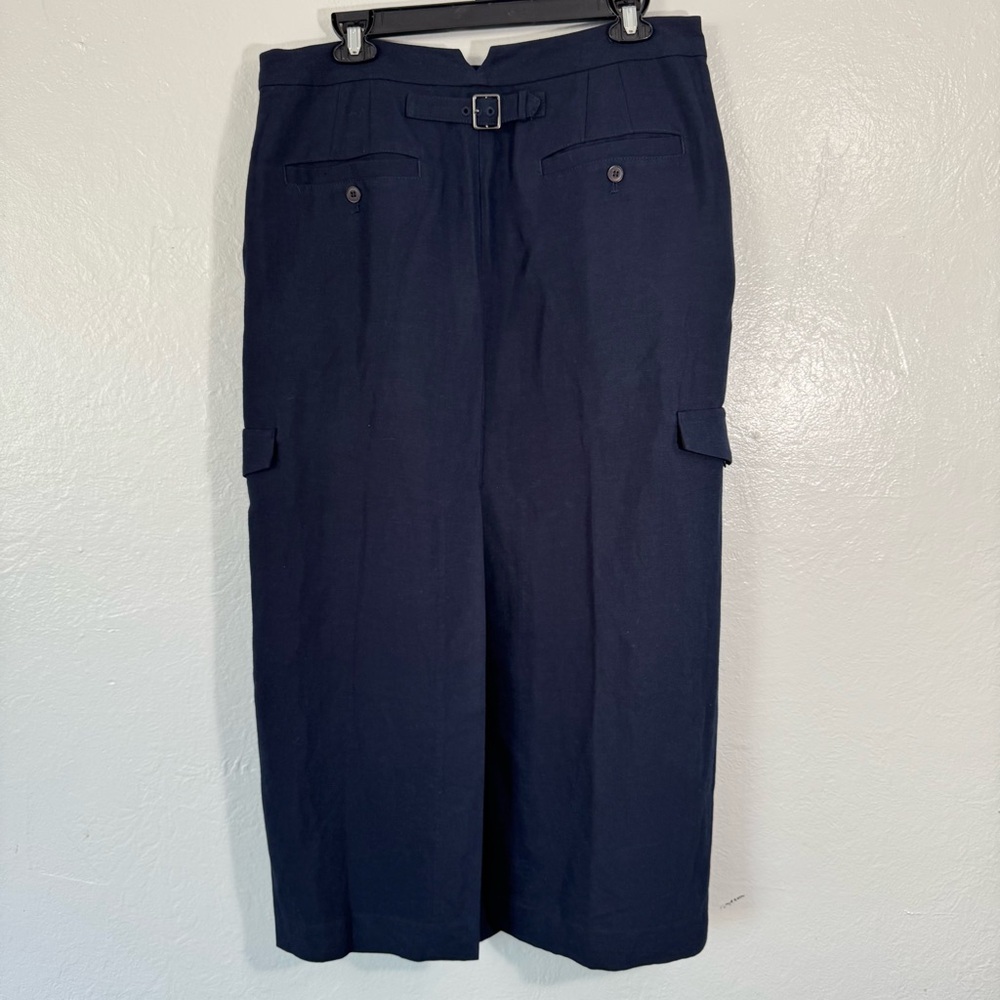 Madewell Pleated High Waist Cargo Midi Skirt - Picture 3 of 16